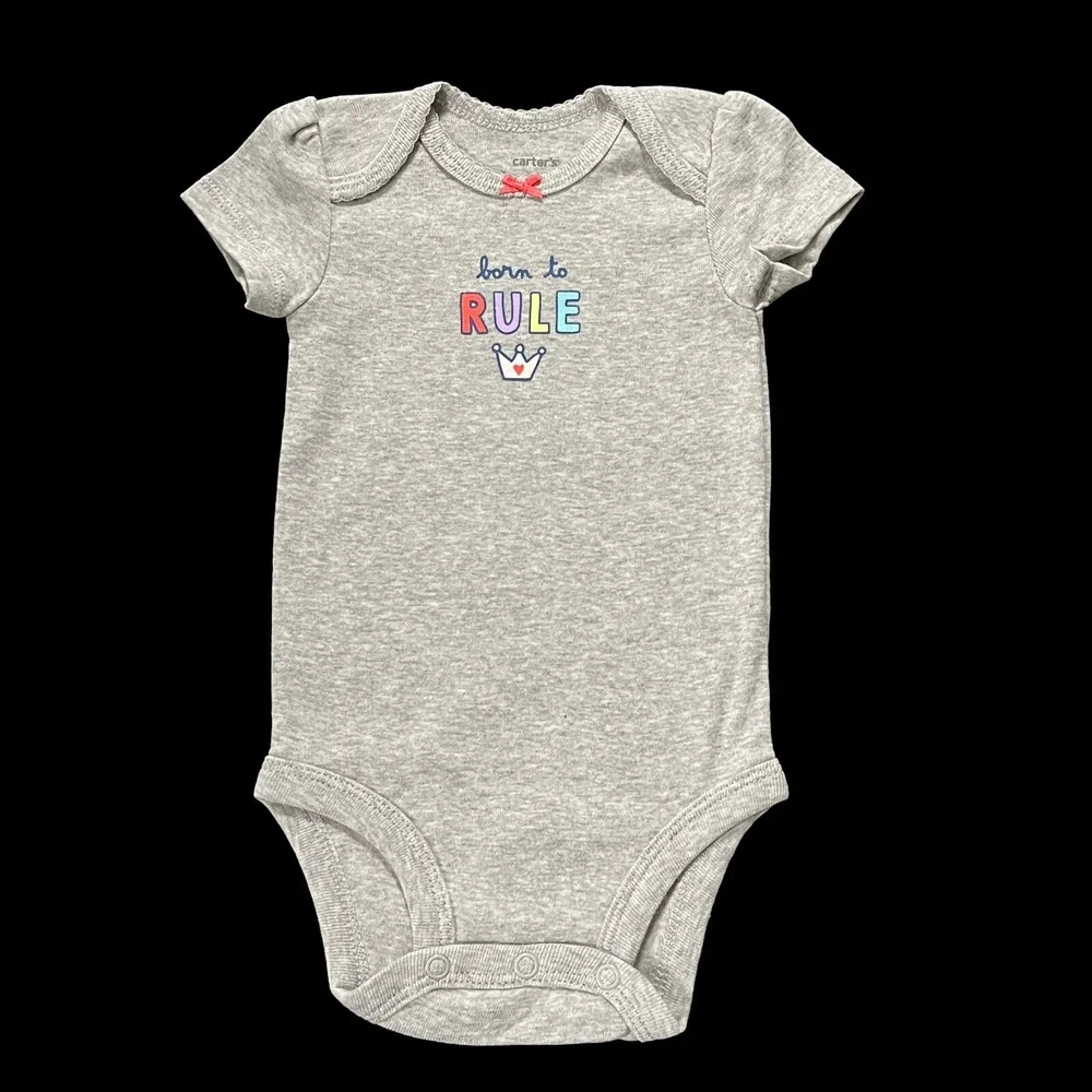 Carter's Baby Girls Bodysuits Size 3 Months Multicolor Soft Cotton Pack‎ of 5